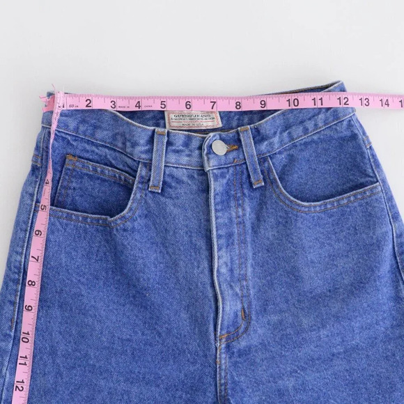 Vintage 80s Guess Jeans Blue High Waisted Straight Leg Mom Jeans 28 - Picture 3 of 14